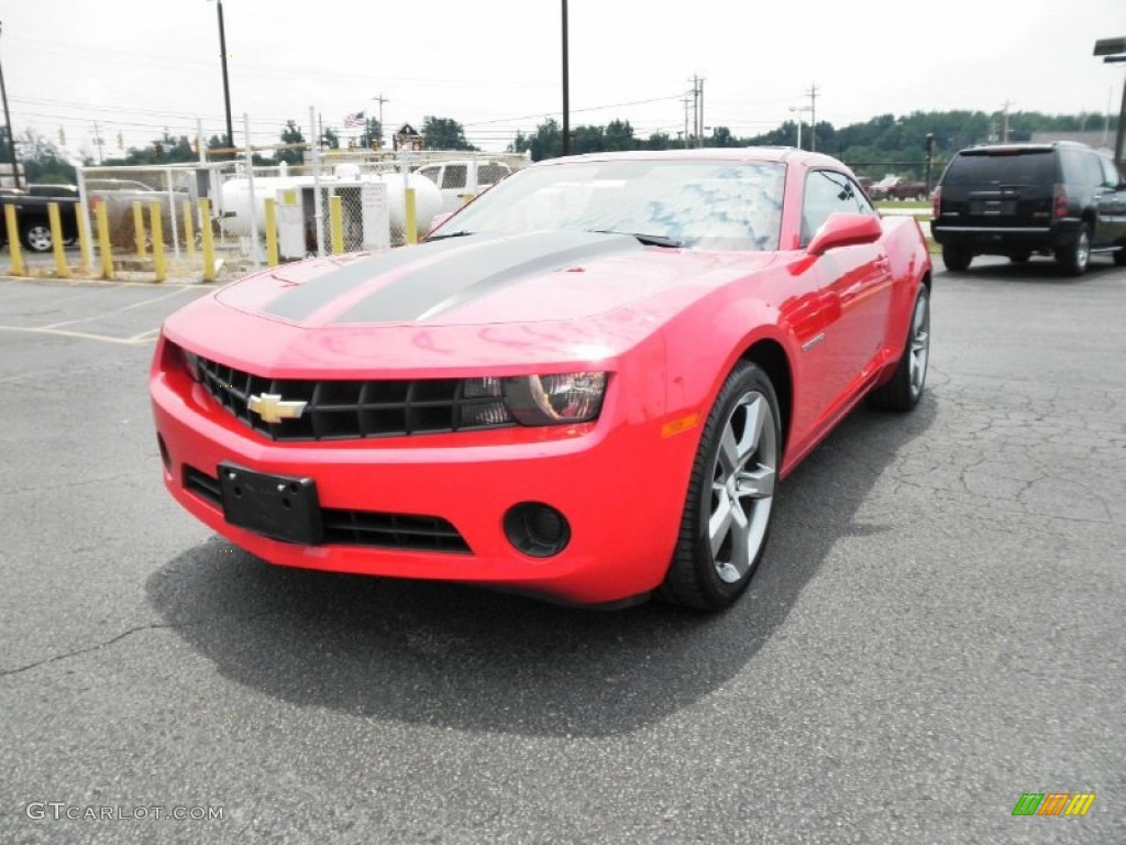 2010 Camaro LS Coupe - Victory Red / Black photo #3