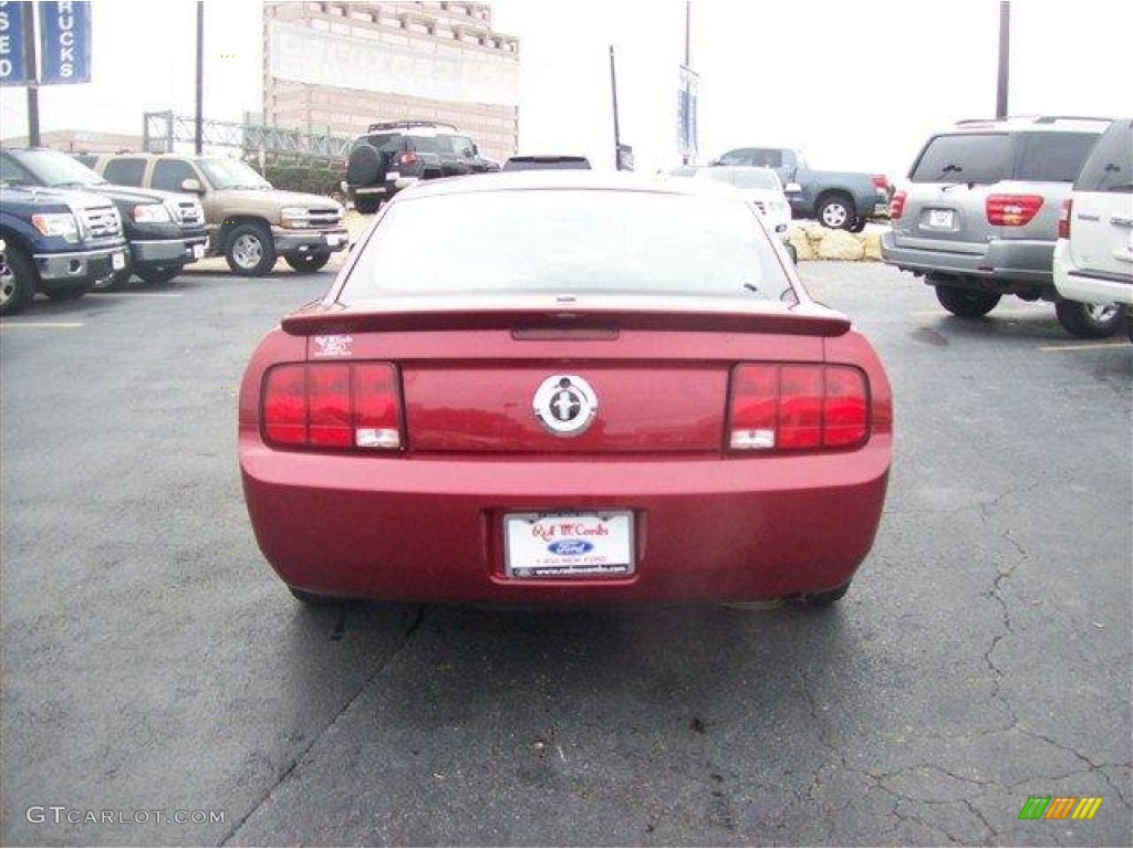 2007 Mustang V6 Premium Coupe - Redfire Metallic / Dark Charcoal photo #3