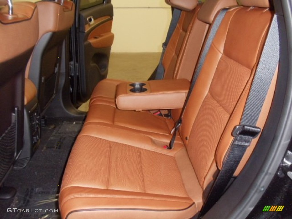 New Saddle/Black Interior 2012 Jeep Grand Cherokee Overland 4x4 Photo #58125536