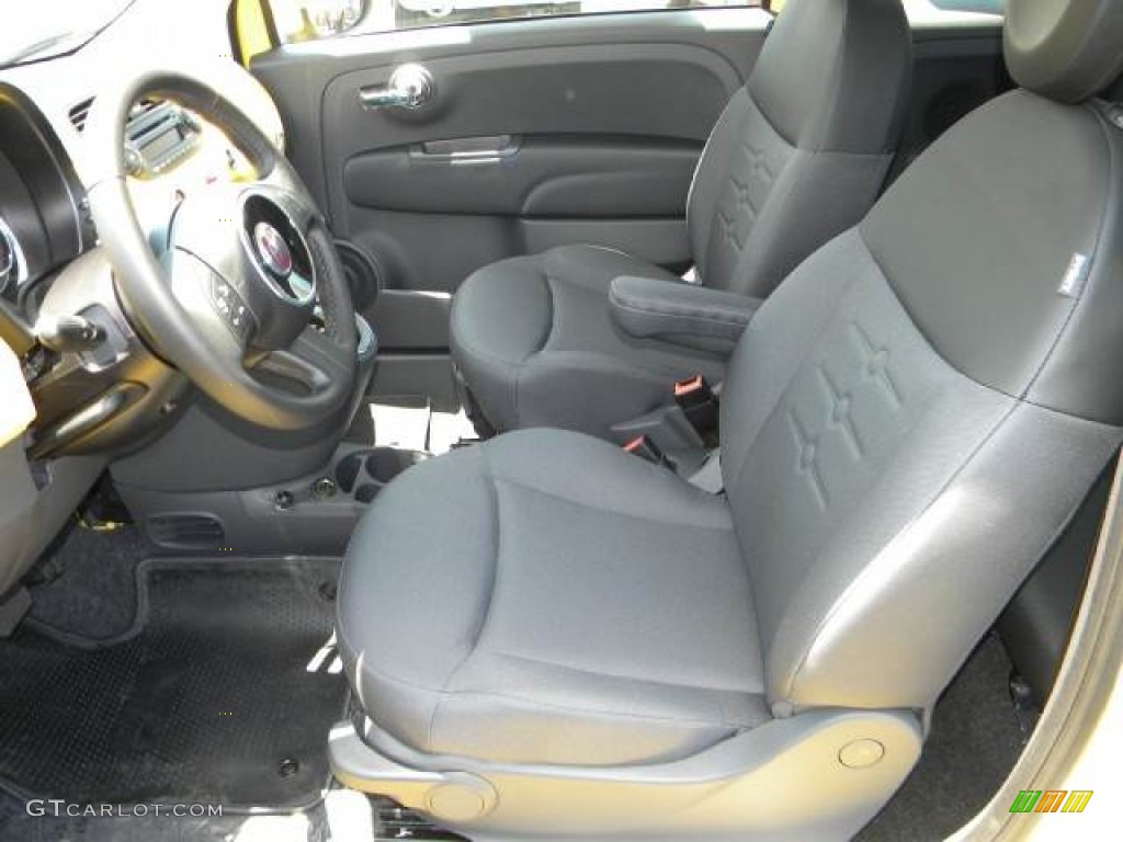 Tessuto Grigio/Nero (Grey/Black) Interior 2012 Fiat 500 c cabrio Pop Photo #58126274