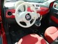 Tessuto Rosso/Avorio (Red/Ivory) 2012 Fiat 500 c cabrio Pop Dashboard