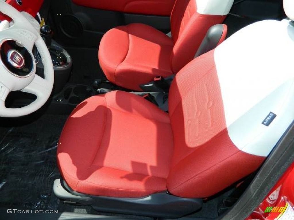 Tessuto Rosso/Avorio (Red/Ivory) Interior 2012 Fiat 500 c cabrio Pop Photo #58126595