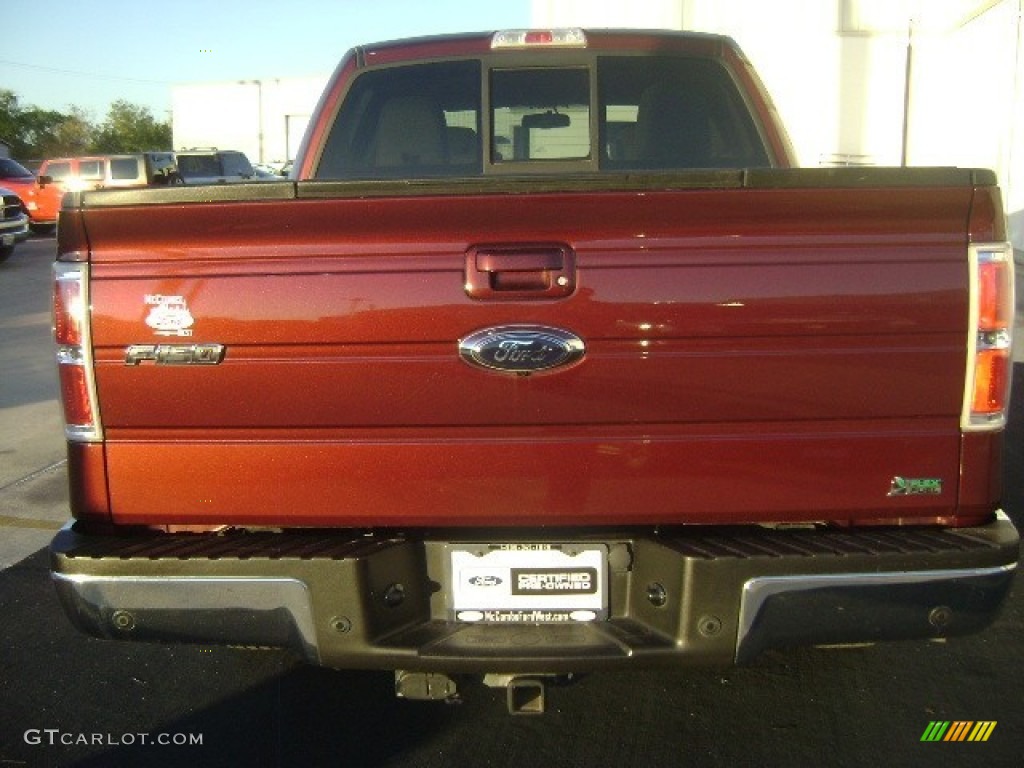 2010 F150 Lariat SuperCrew - Royal Red Metallic / Tan photo #4