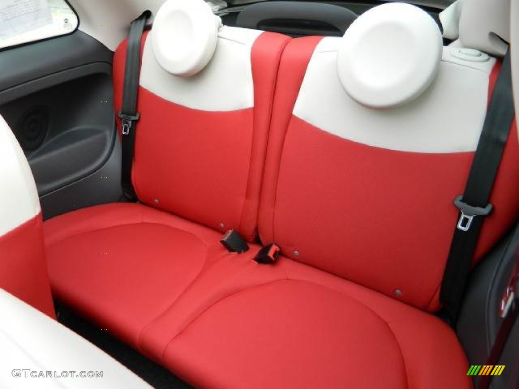 Tessuto Rosso/Avorio (Red/Ivory) Interior 2012 Fiat 500 c cabrio Pop Photo #58127123