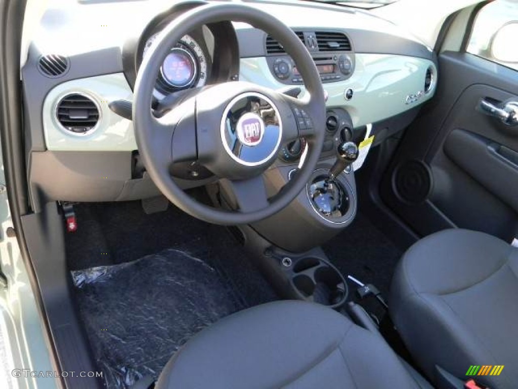 Tessuto Grigio/Nero (Grey/Black) Interior 2012 Fiat 500 c cabrio Pop Photo #58127414
