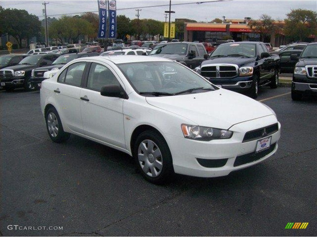 2008 Lancer DE - Wicked White / Beige photo #1