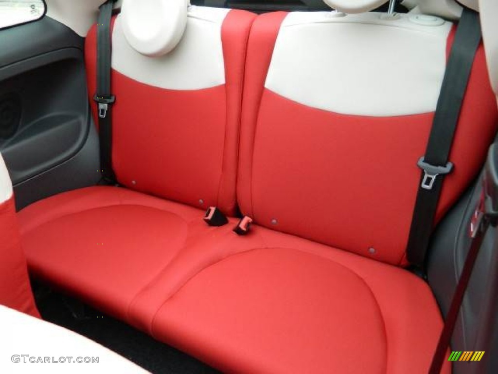 Tessuto Rosso/Avorio (Red/Ivory) Interior 2012 Fiat 500 c cabrio Pop Photo #58127684
