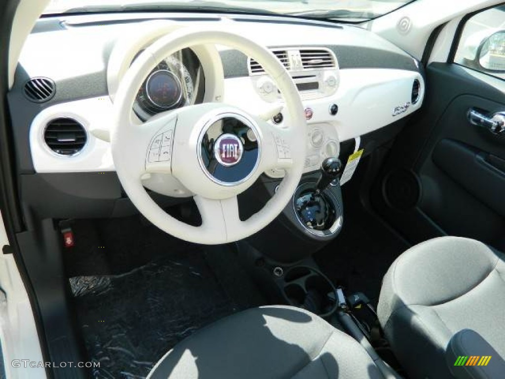 Tessuto Grigio/Avorio (Grey/Ivory) Interior 2012 Fiat 500 c cabrio Pop Photo #58127735