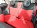 Pelle Rosso/Nera (Red/Black) Interior Photo for 2012 Fiat 500 #58129927