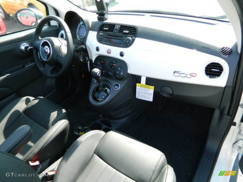 2012 Fiat 500 c cabrio Lounge Pelle Nera/Nera (Black/Black) Dashboard Photo #58130060