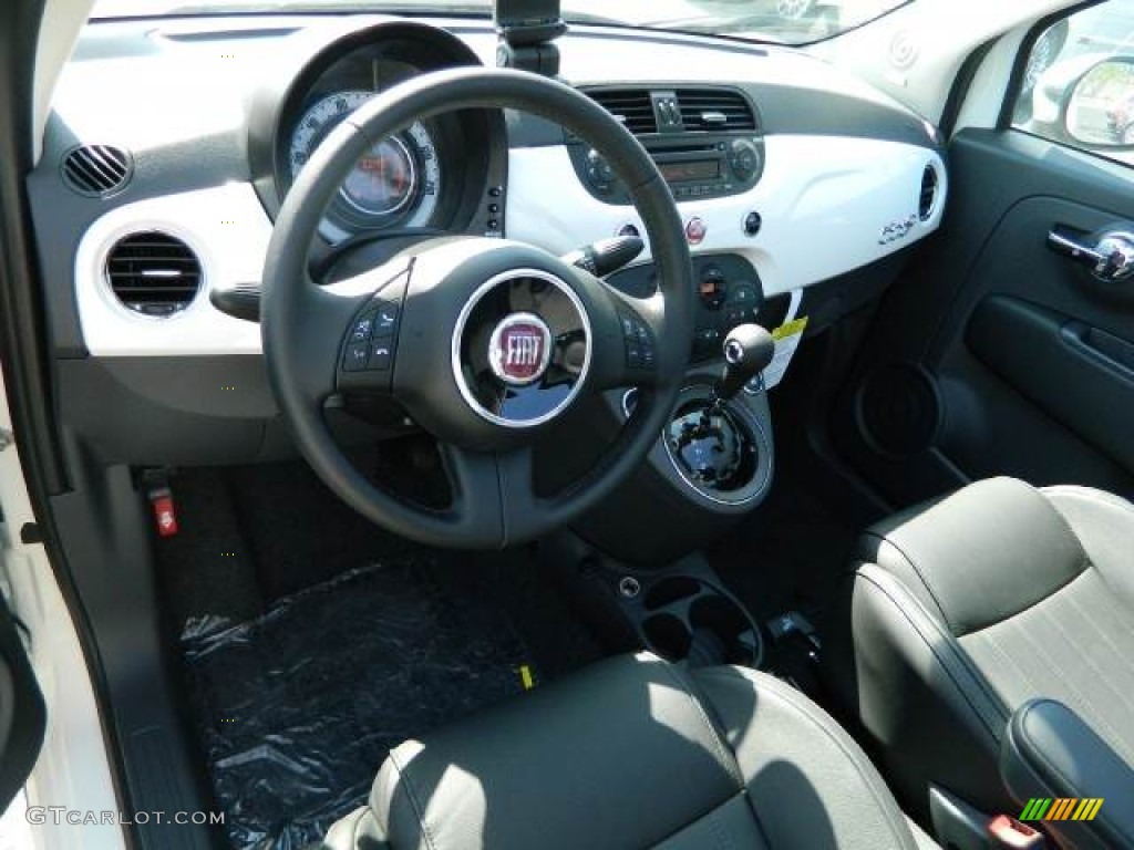 2012 Fiat 500 c cabrio Lounge Pelle Nera/Nera (Black/Black) Dashboard Photo #58130084