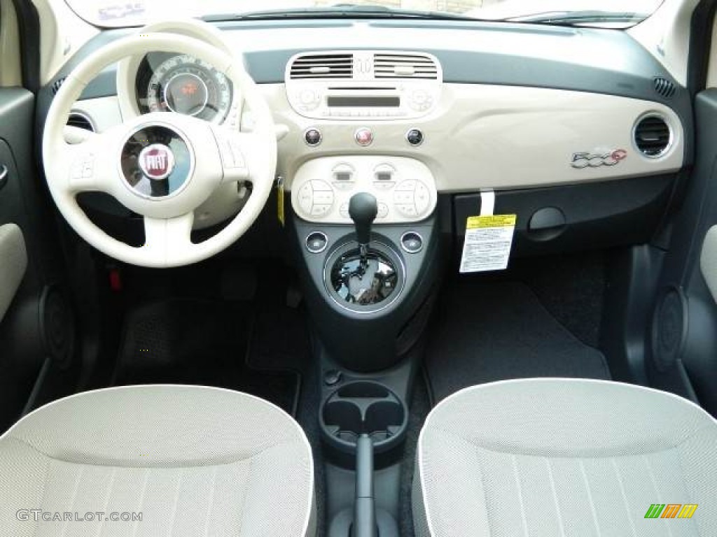 2012 Fiat 500 c cabrio Lounge Tessuto Beige-Nero/Avorio (Beige-Black/Ivory) Dashboard Photo #58130150