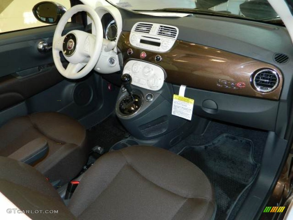 2012 Fiat 500 c cabrio Pop Tessuto Marrone/Avorio (Brown/Ivory) Dashboard Photo #58130480