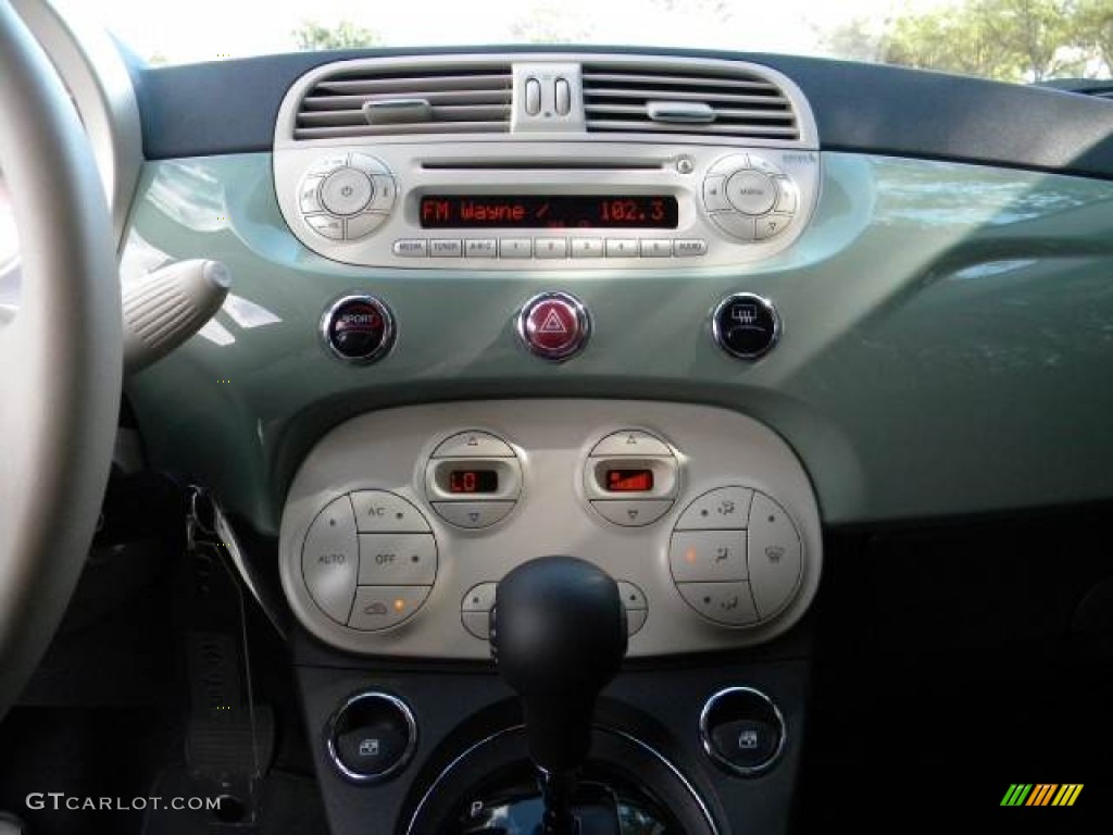 2012 500 c cabrio Lounge - Verde Chiaro (Light Green) / Pelle Marrone/Avorio (Brown/Ivory) photo #9