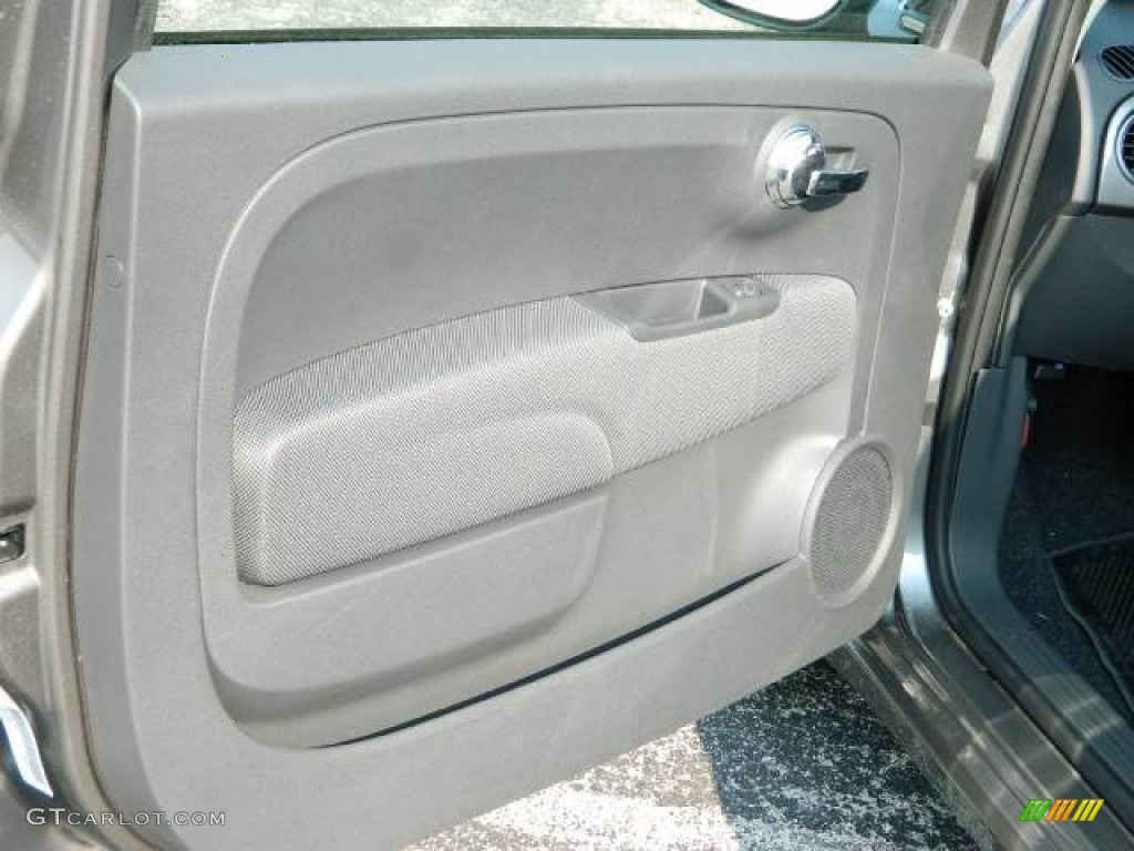 2012 Fiat 500 c cabrio Lounge Tessuto Beige-Nero/Nero (Beige-Black/Black) Door Panel Photo #58132439