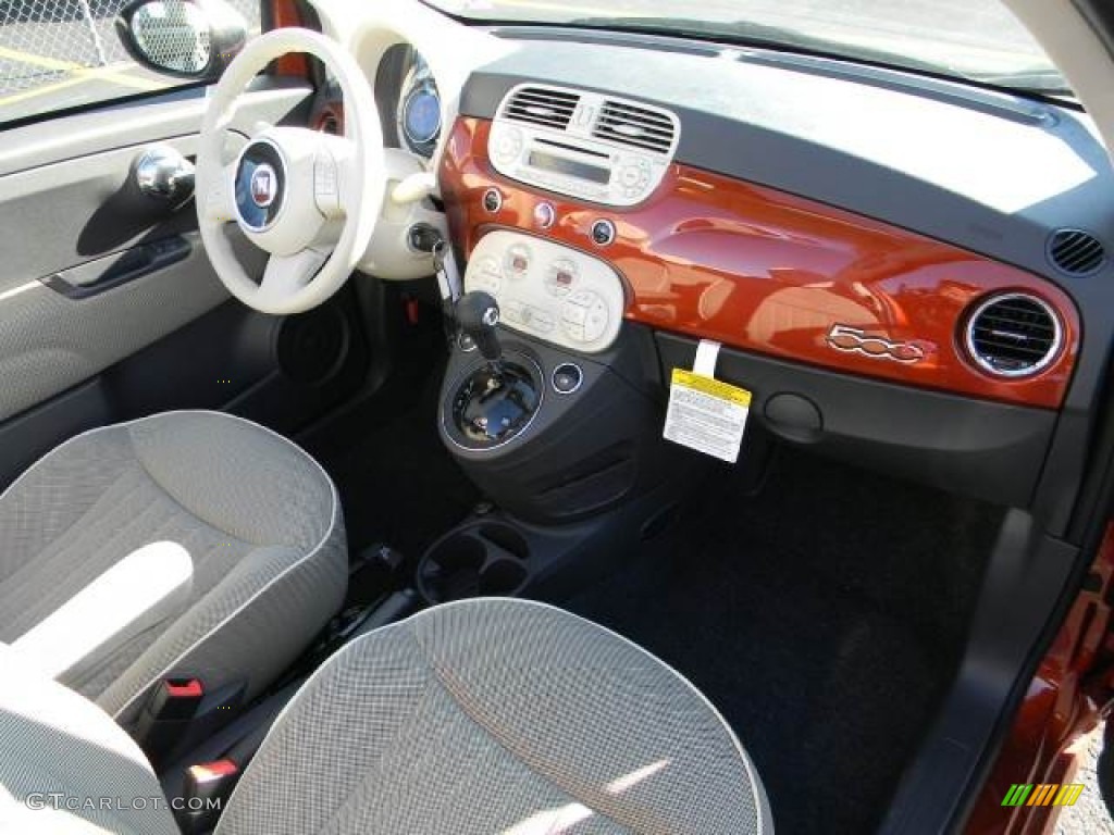 2012 Fiat 500 c cabrio Lounge Tessuto Beige-Nero/Avorio (Beige-Black/Ivory) Dashboard Photo #58132490