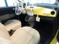 2012 Giallo (Yellow) Fiat 500 Lounge  photo #9