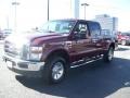 2008 Dark Toreador Red Ford F250 Super Duty XLT Crew Cab 4x4  photo #16