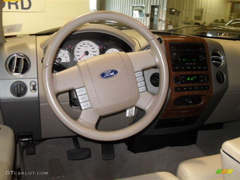 2004 F150 Lariat SuperCrew - Arizona Beige Metallic / Tan photo #9