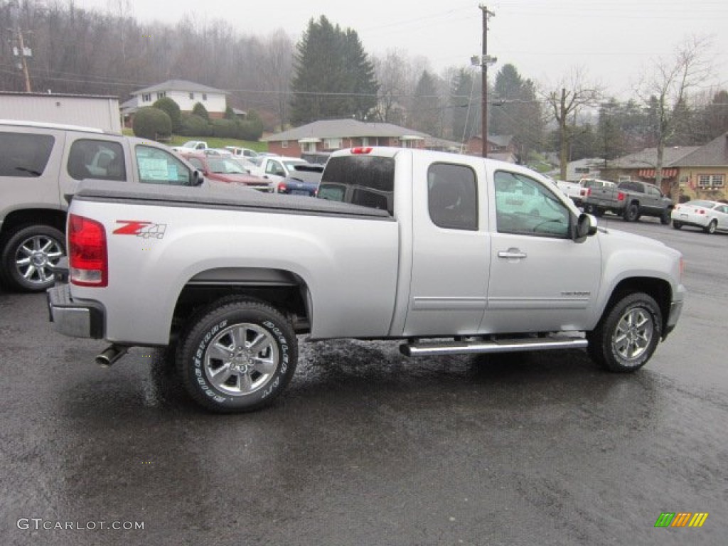 2012 Sierra 1500 SLE Extended Cab 4x4 - Quicksilver Metallic / Ebony photo #8