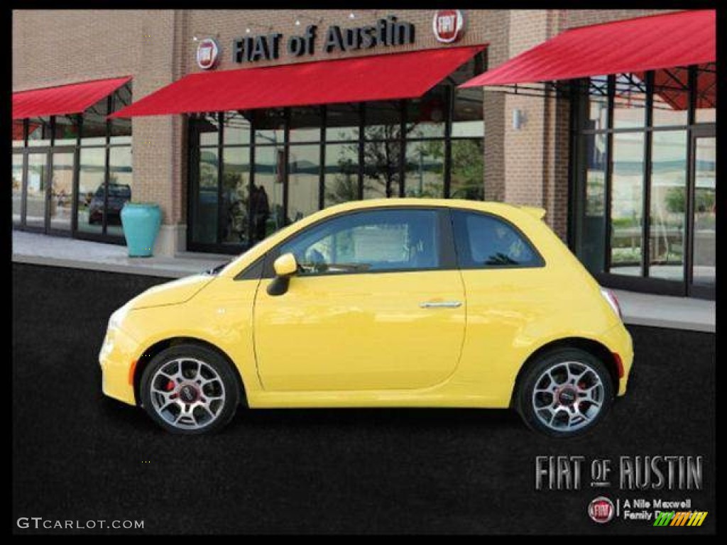 2012 500 Sport - Giallo (Yellow) / Sport Tessuto Nero/Nero (Black/Black) photo #2