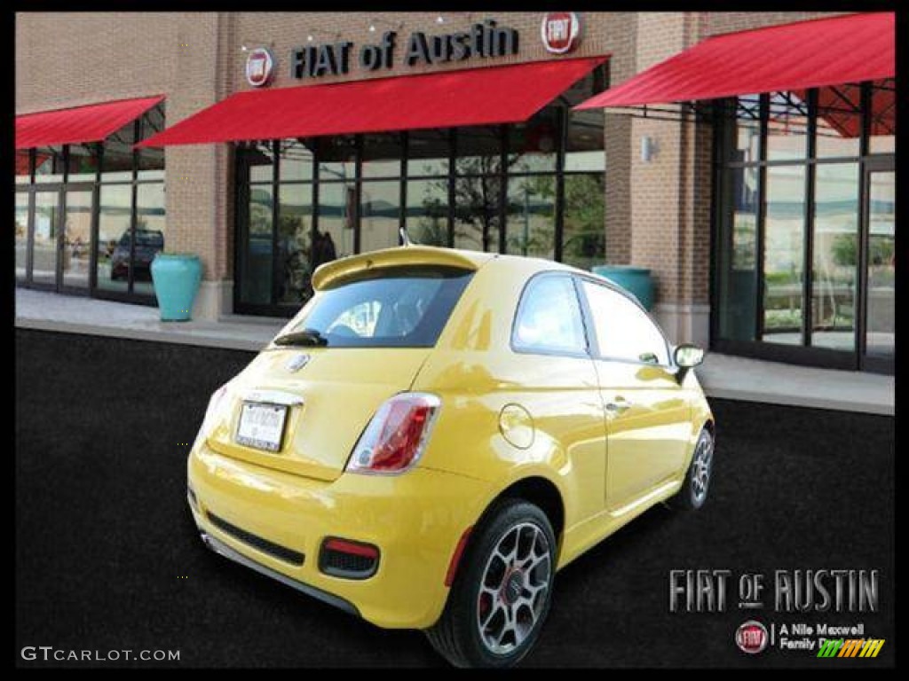 2012 500 Sport - Giallo (Yellow) / Sport Tessuto Nero/Nero (Black/Black) photo #3