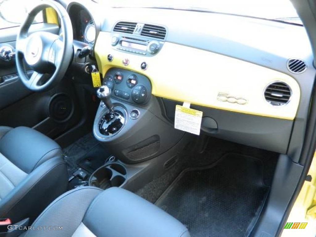 2012 500 Sport - Giallo (Yellow) / Sport Tessuto Nero/Nero (Black/Black) photo #5