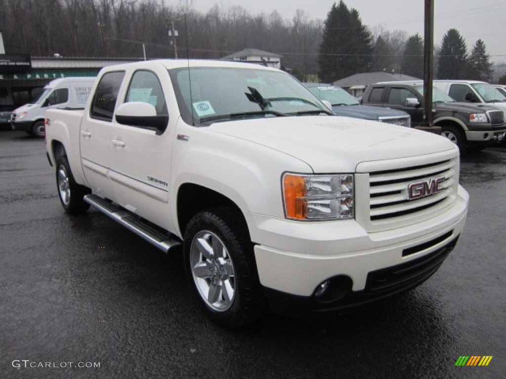 2012 Sierra 1500 SLT Crew Cab 4x4 - White Diamond Tricoat / Ebony photo #1