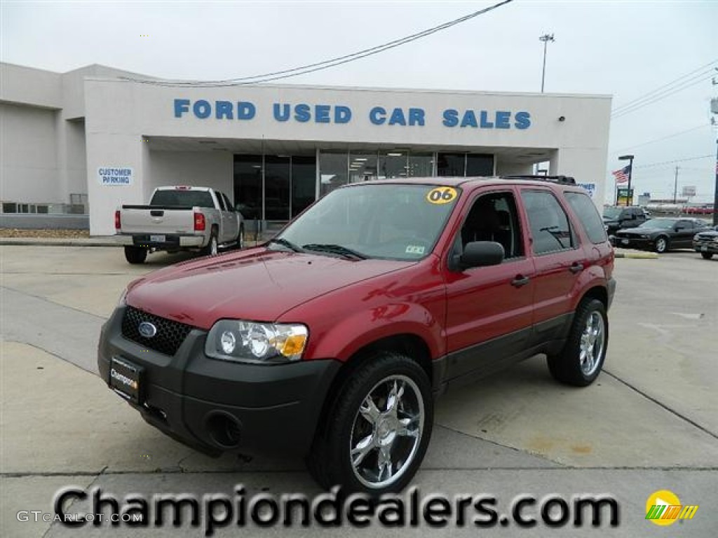 2006 Escape XLS - Redfire Metallic / Medium/Dark Flint photo #1