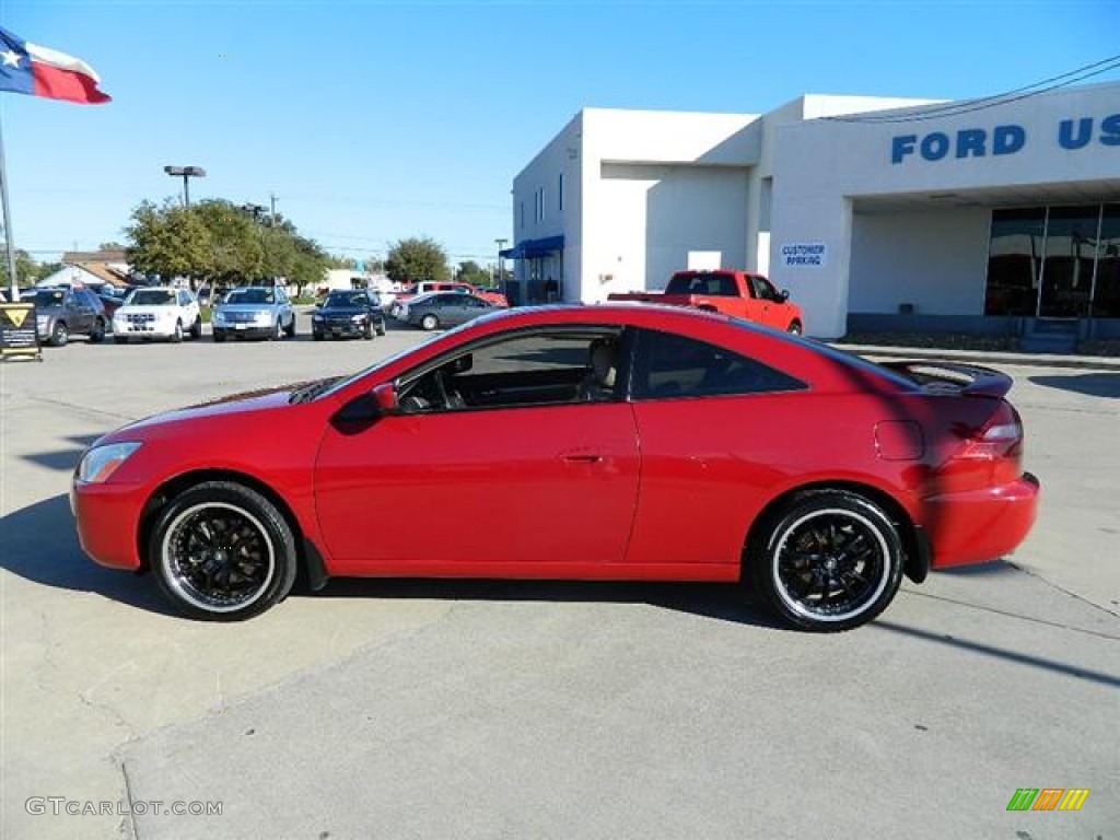 2005 Accord EX V6 Coupe - San Marino Red / Ivory photo #8