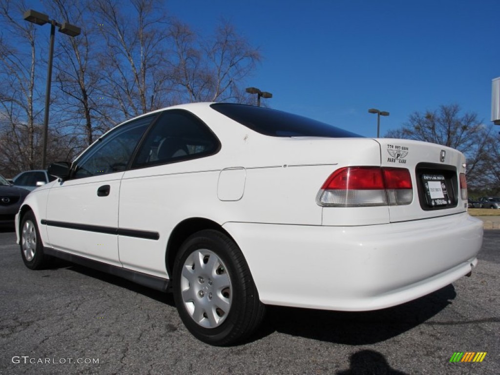 1999 Civic DX Coupe - Taffeta White / Gray photo #2
