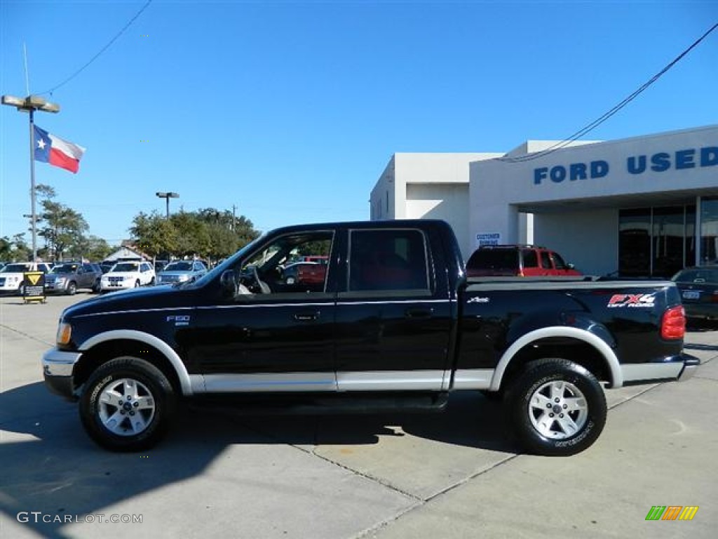 2002 F150 XLT SuperCrew 4x4 - Black / Medium Graphite photo #8