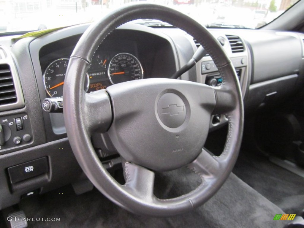2011 Chevrolet Colorado LT Crew Cab 4x4 Ebony Steering Wheel Photo #58139819