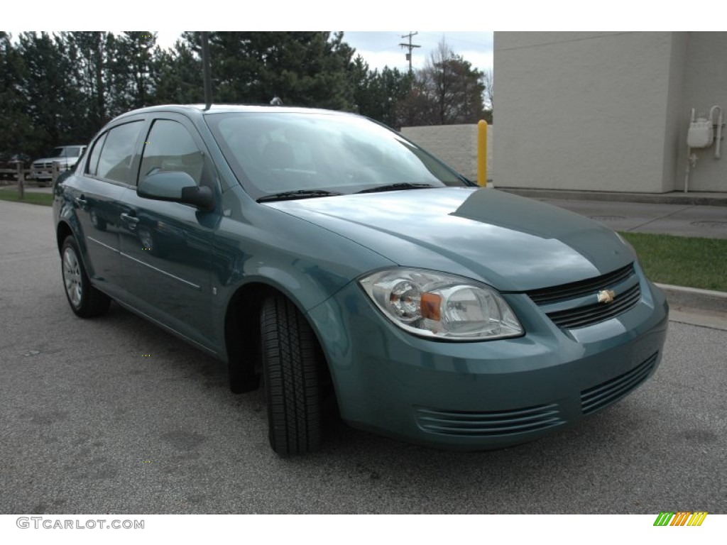 2009 Cobalt LT Sedan - Silver Moss Metallic / Gray photo #1