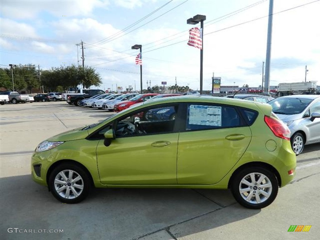 Lime Squeeze Metallic 2012 Ford Fiesta SE Hatchback Exterior Photo #58143152