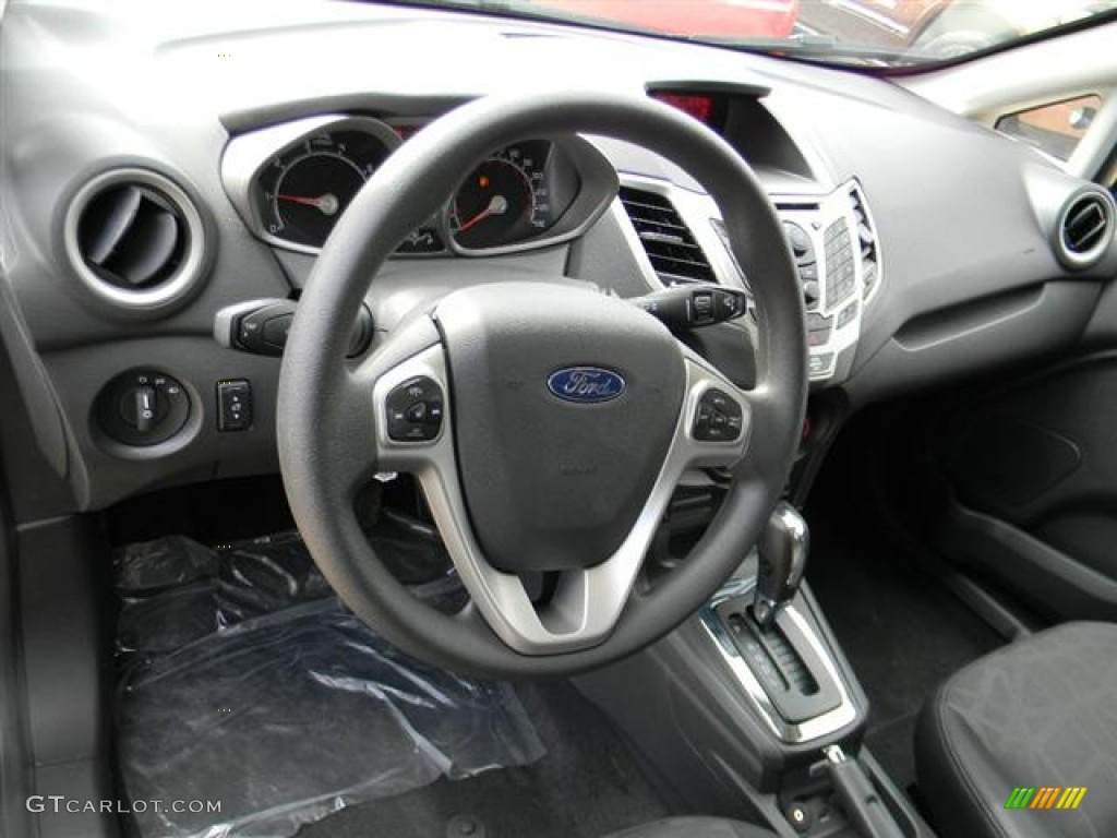 2012 Ford Fiesta SE Sedan Charcoal Black Dashboard Photo #58143296