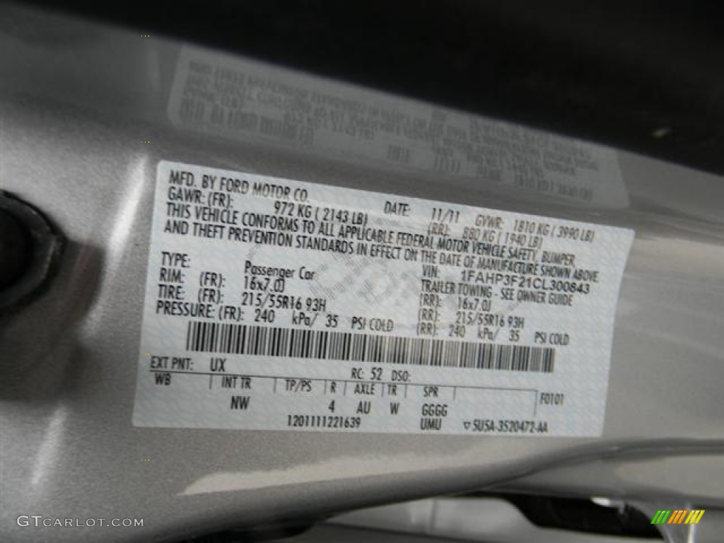 2012 Focus SE Sport Sedan - Ingot Silver Metallic / Two-Tone Sport photo #13