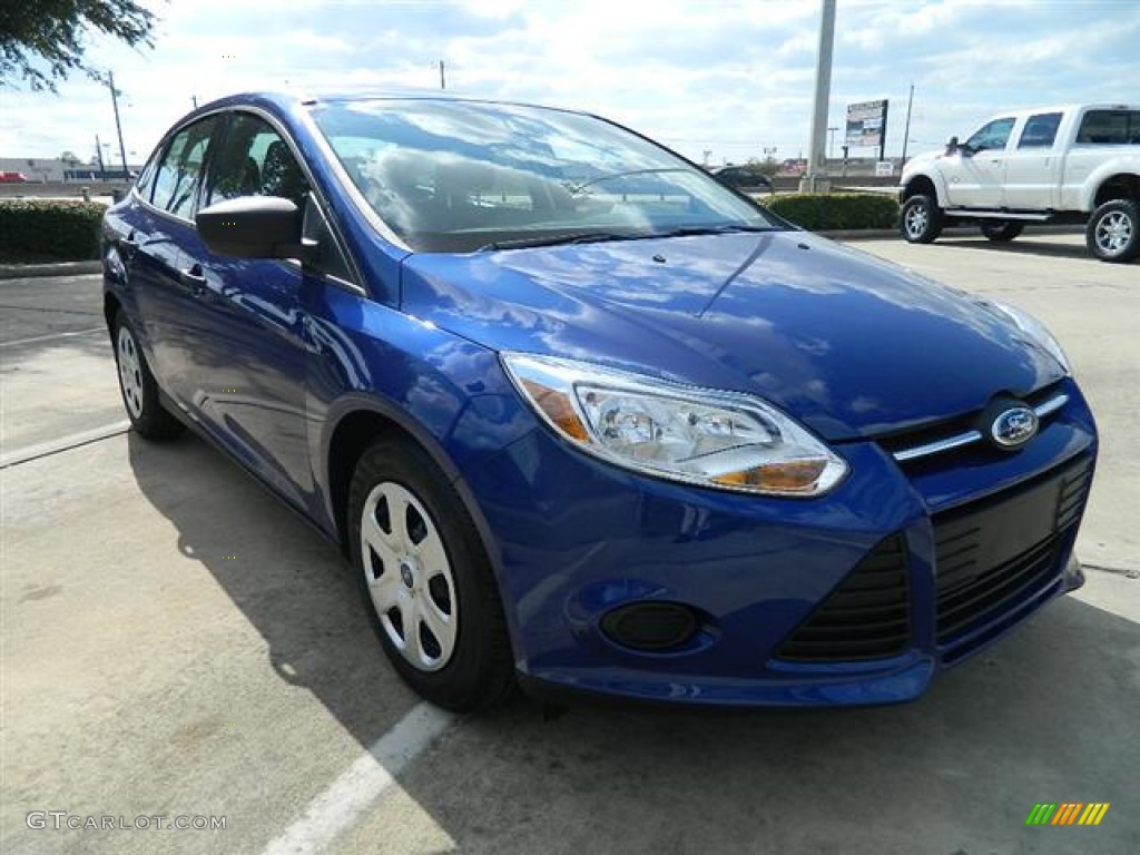 2012 Focus S Sedan - Sonic Blue Metallic / Charcoal Black photo #8