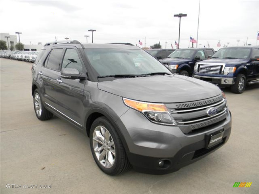 2012 Explorer Limited EcoBoost - Sterling Gray Metallic / Charcoal Black photo #3