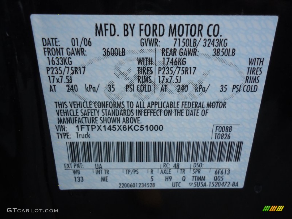2006 F150 XLT SuperCab 4x4 - Black / Medium/Dark Flint photo #32