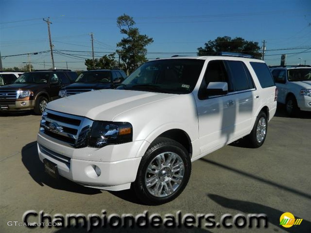 2012 Expedition Limited - White Platinum Tri-Coat / Stone photo #1