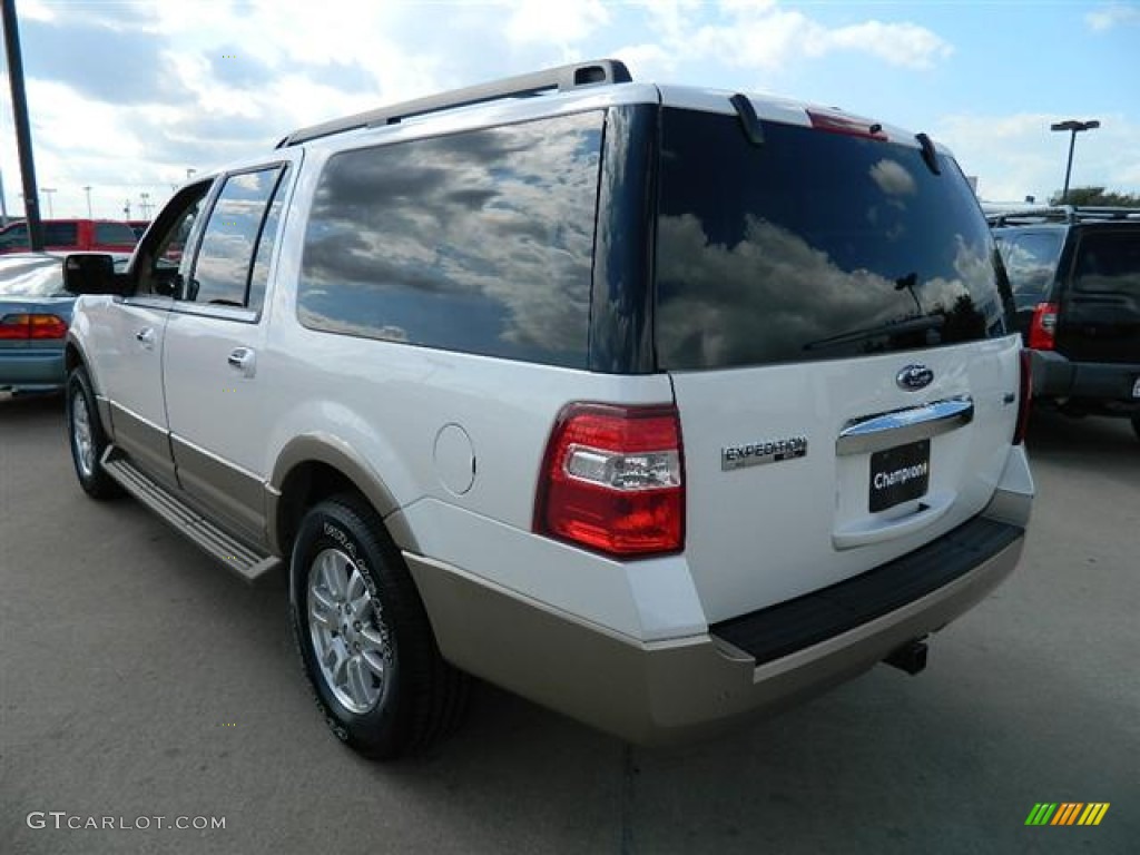 2012 Expedition EL XLT - White Platinum Tri-Coat / Camel photo #8