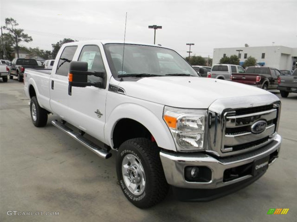 2012 F350 Super Duty XLT Crew Cab 4x4 - Oxford White / Steel photo #3