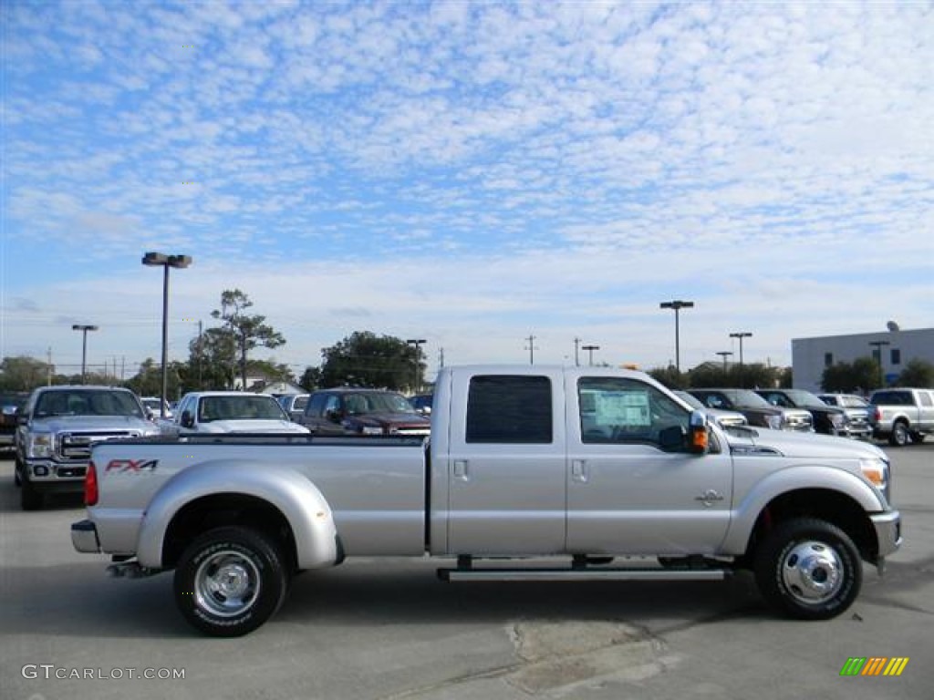 Ingot Silver Metallic 2012 Ford F350 Super Duty Lariat Crew Cab 4x4 Dually Exterior Photo #58152818