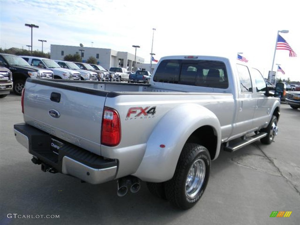 Ingot Silver Metallic 2012 Ford F350 Super Duty Lariat Crew Cab 4x4 Dually Exterior Photo #58152827