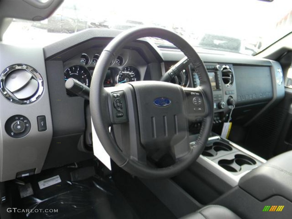 2012 Ford F350 Super Duty Lariat Crew Cab 4x4 Dually Black Dashboard Photo #58152887