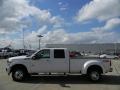 2012 White Platinum Metallic Tri-Coat Ford F350 Super Duty Lariat Crew Cab 4x4 Dually  photo #8