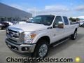 2012 White Platinum Metallic Tri-Coat Ford F350 Super Duty Lariat Crew Cab 4x4  photo #1