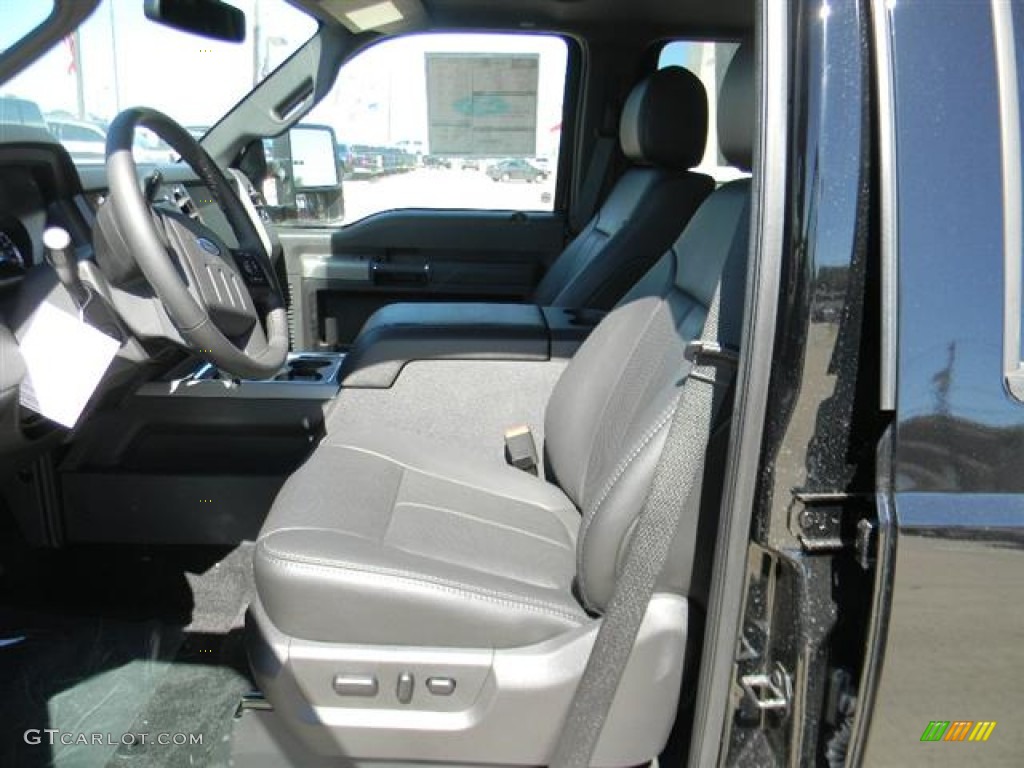 2012 F250 Super Duty Lariat Crew Cab 4x4 - Black / Black photo #6