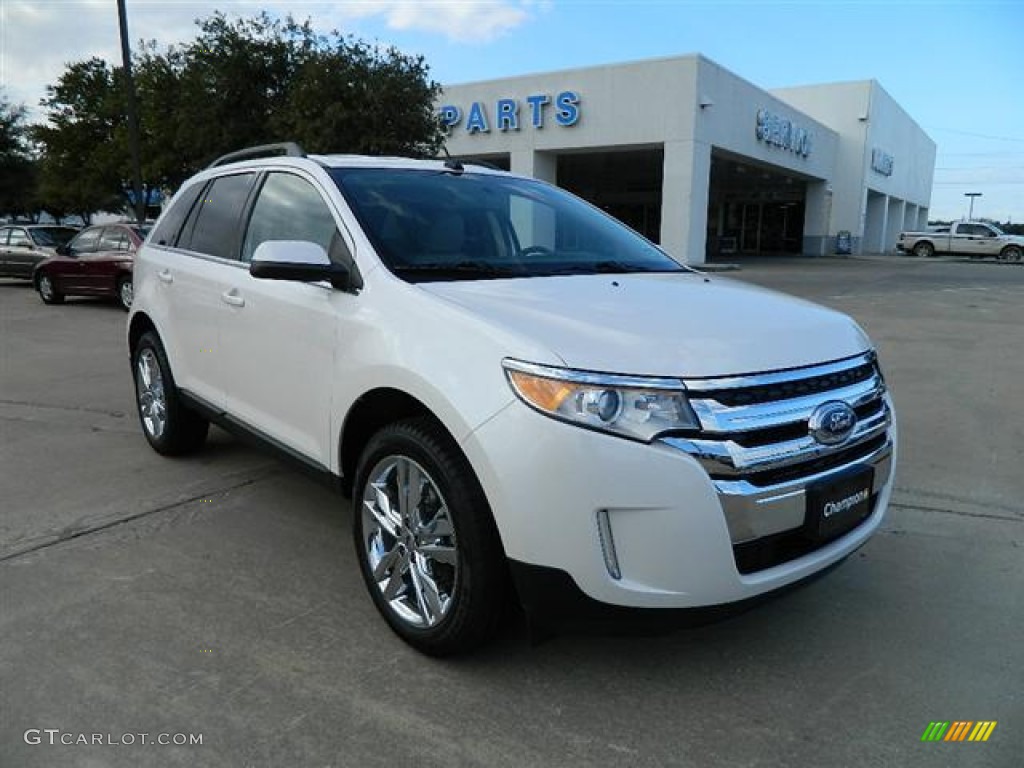 2012 Edge Limited - White Platinum Metallic Tri-Coat / Medium Light Stone photo #3